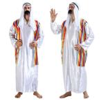 ハロウィン コスチューム アラブ ドバイ アラビア 商人 首長 アラブの王子 砂漠の王子 アラブ服 中東 商人 石油王 ホワイト 男性用 メンズ 仮装 コスプレ衣装 4