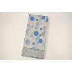 ショッピング水玉 おりびと 半幅帯 浴衣 ゆかた 小袋 帯 袷 小紋 着物 リバーシブル シルバー 水玉 hanhabaobi-234