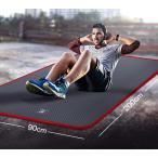 ヨガマット 15mm 厚手 幅広 ピラティス 筋トレマット トレーニングマット ダイエット 200*90 滑り止め ストレッチマット ホットヨガ 袋付き