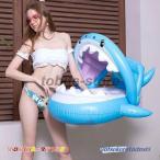 うきわ 水遊び プール 子供 赤ちゃん お風呂 浮き輪 用 屋根付き浮き輪 サメ柄 ベビーボート 足入れ 浮き輪 座付き ベビー用 子供用 うきわ キッズ フロート