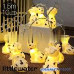 ガーランドライト 電池式 電球色 ダルメシアン 犬 全長1.5m LED10球 室内 インテリア おしゃれ 結婚式 キャンプ かわいい 誕生日 飾り