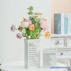 ショッピング花瓶 花瓶 陶器 フラワーベース 北欧 白 おしゃれ 和風花瓶 シンプル 花瓶 一輪挿し インテリア ホワイト プレゼント ギフト スクエア 高さ25cm 可愛い カフェ