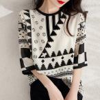 ブラウスレディース春夏オシャレブラ...