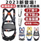 安全帯 新規格 墜落制止用器具 フルハーネス安全帯 ワンタッチバックル ハーネス型安全帯 2丁掛け 高所安全作業 全身保護 落下防止 軽量 高強度ポリエステル