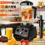 ミキサー 2L大容量 家庭用 業務用  多機能 タイマー 48000RPM高速回転 氷 野菜果物 スムージーミキサー 氷も砕ける フードプロセッサー ブレンダー ミルミキサー