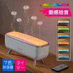 【2025新品●音楽連動】アロマ 加湿器 卓上 超音波 クラゲ アロマディフューザー リモコン付き 自動シャットオフ 4H/8Hタイマー設定 静音 水漏れ防止 乾燥防止