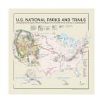  бандана US NATIONAL PARKS &amp; TRAILS MAP (US National park s&amp; Trail z карта ) S00657 55×55cm