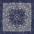 la палочка & цветочный peiz Lee рисунок бандана ( голубой × натуральный ) B27PAI-000537 68×68cm