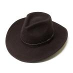 ウエスタンハット(ワイヤー入り) INDY メンズ レディース クラッシャブル カウボーイハット テンガロンハット ウール 茶 ブラウン