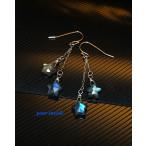 ラブラドライトスター天然石星ピアス