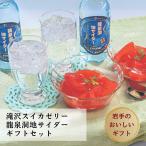 スイカゼリーと龍泉洞地サイダー (いわて滝沢スイカゼリー 165g×4個・龍泉洞地サイダー 340ml×2本) 龍泉洞の水 炭酸 すいか 果汁 宮古 塩 岩手 ギフト