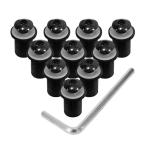  экран болт 5mm черный чёрный YZF-R1 FZS1000 XJR1300 YZF-R25 YZF-R6 FZR400 FZ400 TZR250R Yamaha YAMAHA well гайка 