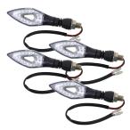  текущий .LED последовательный указатель поворота мотоцикл 4 шт. комплект Rebel Dyna GSX250R VFR800 CBR600RR XSR900 Ninja1000 Bandit1250