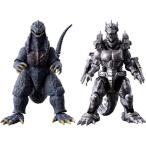 送料無料 ゴジラアクションフィギュア ゴジラ2003 × 3式機龍改重武装型バトルセット ポスタースタンド付属
