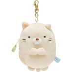 送料無料 すみっコぐらし ぬいぐるみリール付パスケース ねこ PB69304