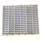 7200貼り メイドインジャパン MADE IN JAPAN 製造 国産地 表記 ラベル シール (白色黒字, 8×28mm(7200貼り))