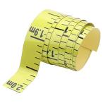 35mm width scale . Major vertical writing length reading centimeter sticker seal waterproof (2M, background yellow color / black character )