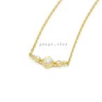 ネックレスオパールネックレスS925シルバー材14Kイエローゴールド仕上げ...