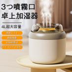 加湿器 小型 卓上 ミニ 超音波 アロマ 除菌 空気清浄機 超大容量 4L USB給電式 オフィス 部屋 寝室 車用 乾燥対策 上部給水式