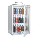 ショッピング携帯電話 壁携帯電話ロッカー、24スロットアルミ合金携帯電話収納キャビネット、従業員用の携帯電話のロッカー（銀）