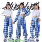 子供服  ダンス衣装 キッズダンス チェック柄 女の子 