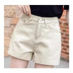 デニム ショートパンツ レディース 白 短パン パンツ ジーンズ ジーパン ズボン ボトムス 春 夏 春夏 デニムショートパンツ ビーチパンツ 大人 ショーパン