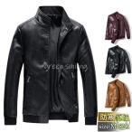 ライダースジャケット メンズ 革ジャン レザージャケット アウター コート スタンドカラー カジュアル 無地 ゆったり 高級感 防風 秋冬 おしゃれ