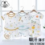  пижама baby Kids девочка мужчина ночное белье короткий рукав хлопок 100% салон одежда лето младенец ребенок тонкий . пот празднование рождения верх и низ в комплекте круглый вырез симпатичный удобный 66cm 110cm