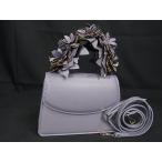 ショッピングzara ■新品同様■ ZARA ザラ レザー 2WAY クロスボディ ハンドバッグ ショルダー レディース パープル系 AQ3835