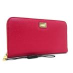 ■新品■未使用■ DOLCE＆GABBANA ドルチェ&ガッバーナ レザー ラウンドファスナー 長財布 ウォレット 小銭入れ 札入れ ピンク系 AS5640