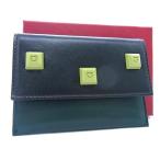 # новый товар # не использовался # Salvatore Ferragamo Ferragamo gun chi-ni кожа футляр для карточек карта inserting чехол для пропуска оттенок зеленого AS7495