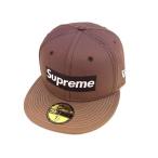 ■新品■未使用■ Supreme シュプリーム ニューエラコラボ ボックスロゴ XCIV ポリエステル キャップ 帽子 サイズ7 1/2 ブラウン系 AS9659
