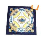 ■新品■未使用■HERMES エルメス CAVALIERS PEULS【プール族の騎手】カレ90 シルク スカーフ ストール ネイビー系×マルチカラー AU7807