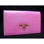# как новый # PRADA Prada кожа футляр для карточек карта inserting футляр для визитных карточек женский розовый серия AV8887