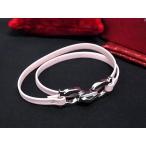 ■新品■未使用■ Salvatore Ferragamo フェラガモ ダブルガンチーニ レザー チョーカー アクセサリー ピンクベージュ系 AZ8685