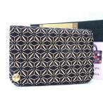 # как новый # maekawa inden.. передний река печать .mae Kawai nten олень кожа лаковый покрытие футляр для карточек карта inserting оттенок черного × оттенок бежевого BF7086