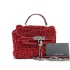 ■極美品■ANTEPRIMA アンテプリマ PVCワイヤー ワイヤーバッグ 2WAY ショルダー ハンドバッグ レディース レッド系 BF8111