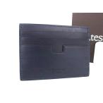 # как новый # a.testonia тест -ni кожа чехол для пропуска футляр для карточек чехол для проездного билета карта inserting мужской темно-синий серия BK5738