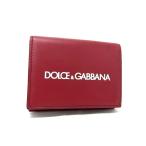 ■新品■未使用■ DOLCE＆GABBANA ドルチェ&ガッバーナ レザー 三つ折り コンパクト 財布 ウォレット ワインレッド系 BL5240