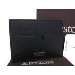 # новый товар # не использовался # a.testonia тест -ni кожа футляр для карточек карта inserting чехол для пропуска мужской оттенок черного BM4392