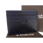 # как новый # a.testonia тест -ni кожа футляр для карточек карта inserting футляр для визитных карточек чехол для пропуска мужской оттенок черного BM4397