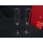 ショッピングバカラ ■新品同様■ Baccarat バカラ ドンペリニヨン シャンパンフルート クリスタルガラス シャンパングラス 食器 2客セット クリア BN4968