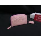 # новый товар # не использовался # Paris Париж s крокодил type вдавлено . кожа карта inserting кошелек для мелочи . женский розовый серия BP1158