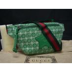 ■新品■未使用■ GUCCI グッチ チルドレンズ シェリーライン キャンバス ウエストバッグ ウエストポーチ グリーン系 BP6474