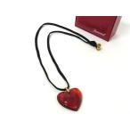 ショッピングバカラ ■新品同様■ Baccarat バカラ クリスタルガラス ハート ネックレス ペンダント アクセサリー レディース クリアレッド系 BQ2280