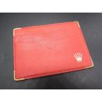 ROLEX Rolex кожа футляр для карточек карта inserting чехол для пропуска чехол для проездного билета оттенок красного DE2679