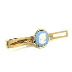 # прекрасный товар # WEDGWOOD Wedgwood jasper камея Thai зажим булавка для галстука аксессуары голубой серия × оттенок золота DE3914