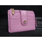 # прекрасный товар # Samantha Thavasa Samantha Thavasa маленький cho стул крокодил type вдавлено . кожа футляр для карточек чехол для пропуска розовый серия DE4865