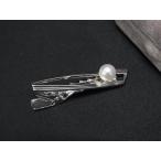 # прекрасный товар # MIKIMOTO Mikimoto книга@ жемчуг Akoya жемчуг примерно 7mm SV925 галстук булавка Thai зажим аксессуары бизнес оттенок серебра DE7781