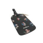 ショッピングキャスキッドソン ■新品同様■ Cath Kidston キャスキッドソン レザー フラワー ネームタグ バッグチャーム パスケース 定期入れ ブラック系 DE8972